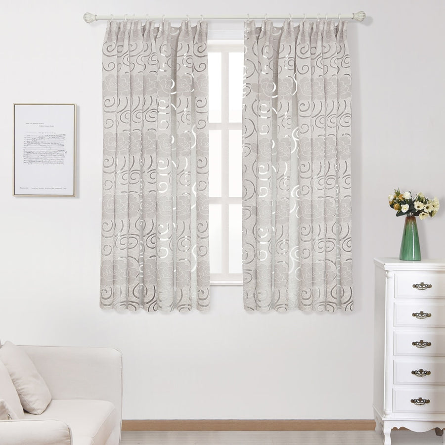Short jacquard curtains