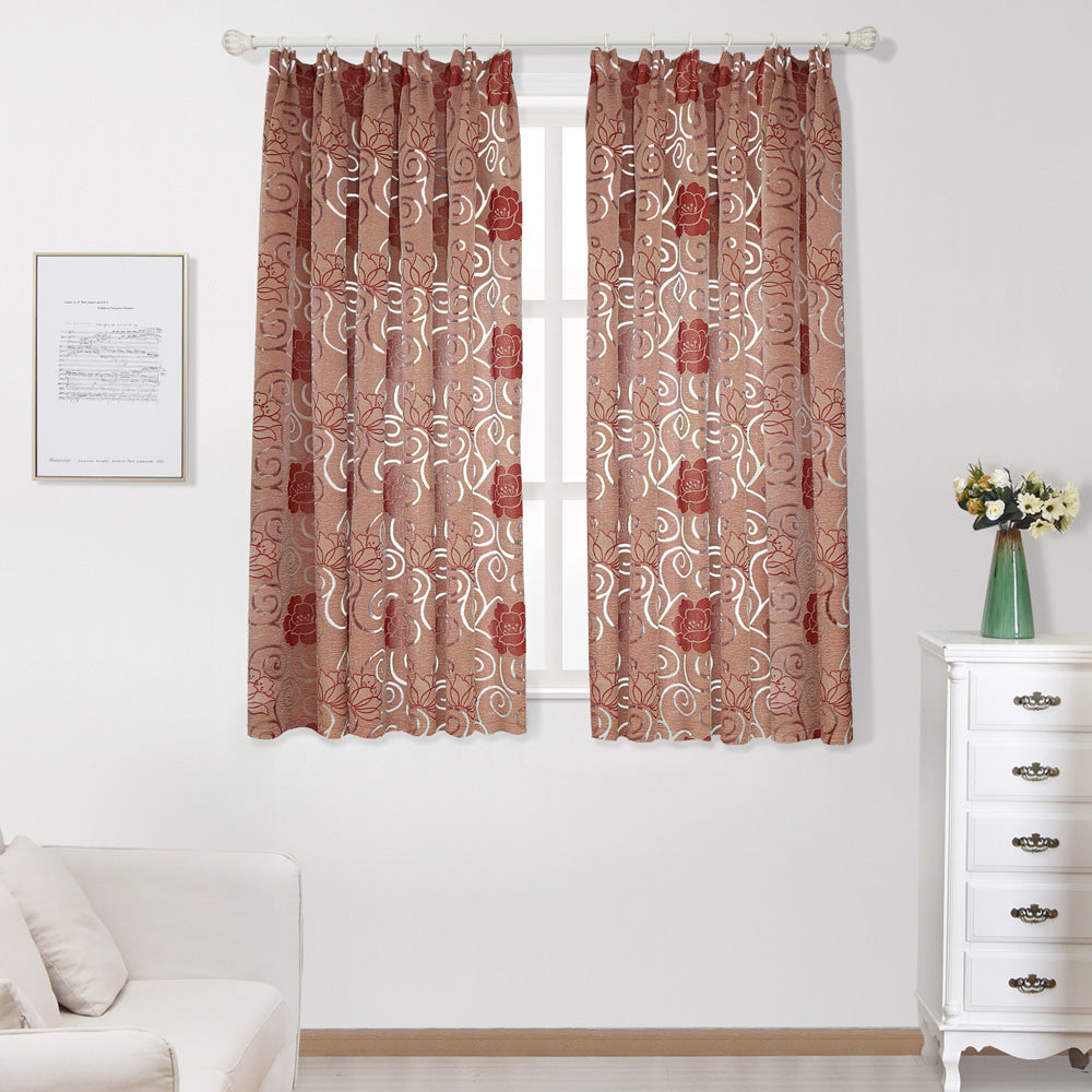 Short jacquard curtains